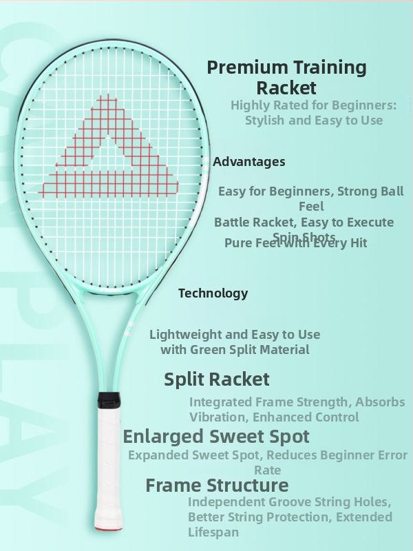 Peak odrazový tréner tenisu - rám z hliníkovej zliatiny, nylonová sieť, hmotnosť 95–100 g, jednotkové cvičenie pre stolný tenis a tenis s pierkami