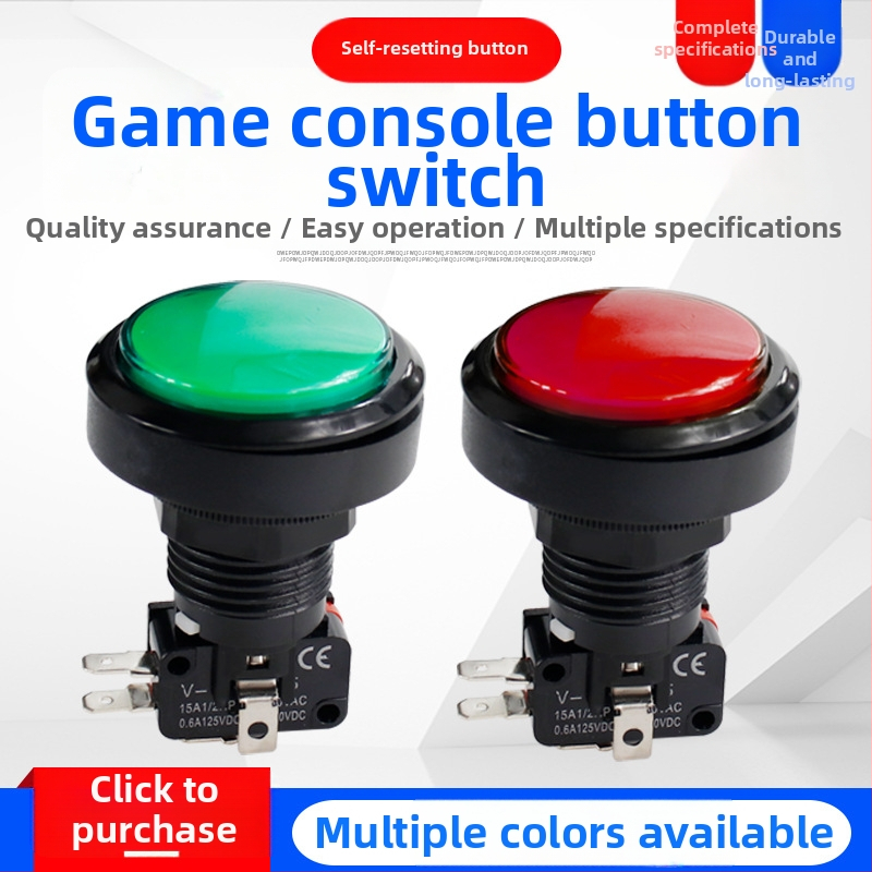 Gumb Reset Start PASS za igranu konzolu — Aomeng, 3C certificiran do 36V, okrugli gumb, dodatak za igru