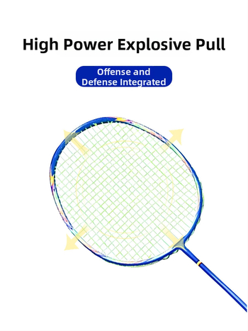 Badmintono raketės treniruočių komplektas pradedantiesiems – visiškai anglies pluošto, ultra lengvas, 80–84 g, 4U, rankenos storis G5, tiesus šūvis