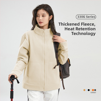 Unisex poliar fleecinė striukė su aukšta apykakle, dvipusis dizainas, sustiprinta šiluma, lauko veikloms