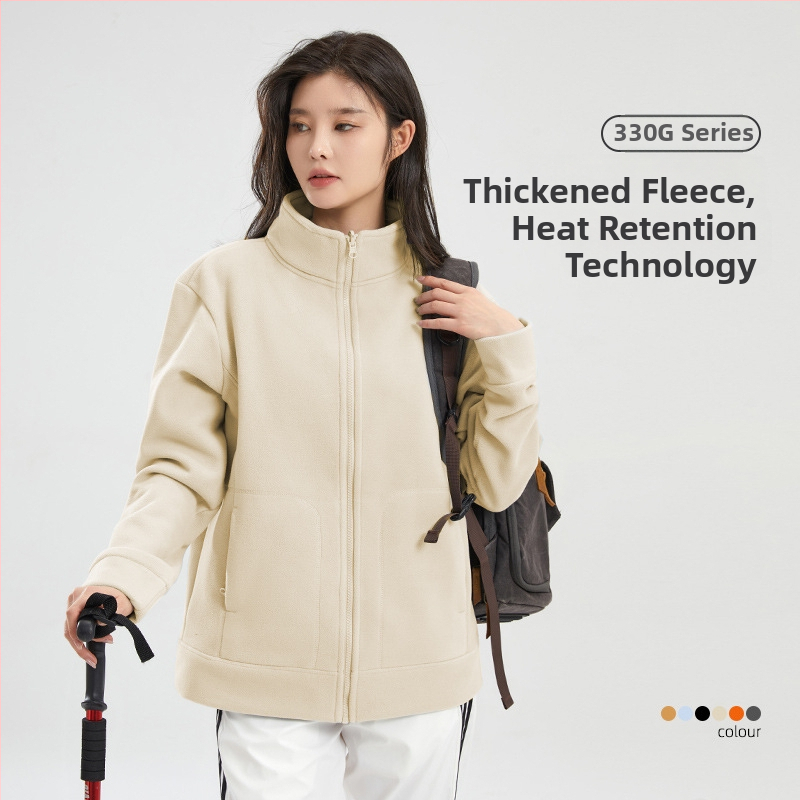 Unisex polārfleksa jaka ar augstu apkakli, divpusējs dizains, pastiprināta siltuma saglabāšana, piemērota āra aktivitātēm