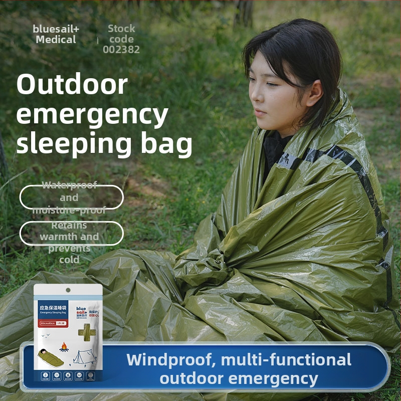 Mitmekülgne magamiskott matkamiseks ja ellujäämiseks (Bränd: Blue Sail; Päritolu: Hiina; Toote kategooria: Magamiskott, Ellujäämisvahendid)