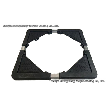 Nerūsējošā tērauda veļas mazgājamās bāze ar universālo riteņa stiprinājumu – pretslīdējoša, regulējama, pārvietojama – piemērota pilnīgi automatizētām veļas mazgājamām mašīnām