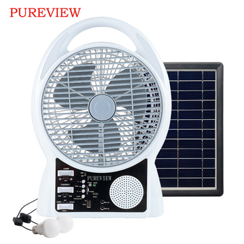 8-inčni solarni ventilator s USB punjenjem, Bluetooth, višenamjenski, prijenosni