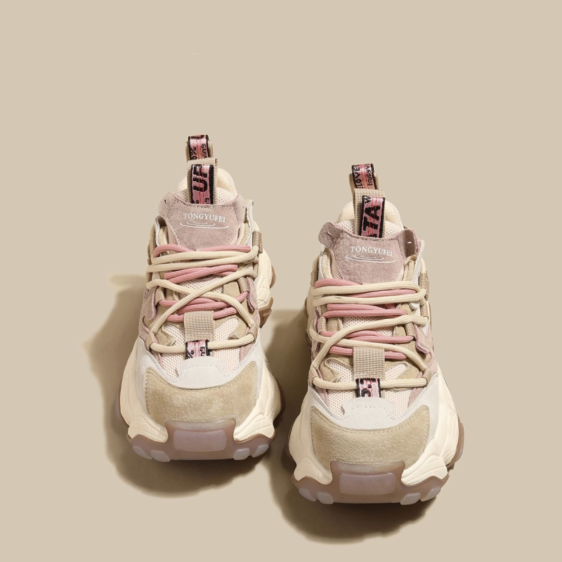 Guyun Ženske tenisice Dad Shoes – 6–8 cm klinasti pet, gornji dio od umjetne kože i tkanine, gumasti potplat, PU ulošak, mrežasta podstava, vezenje, svakodnevne sportske tenisice