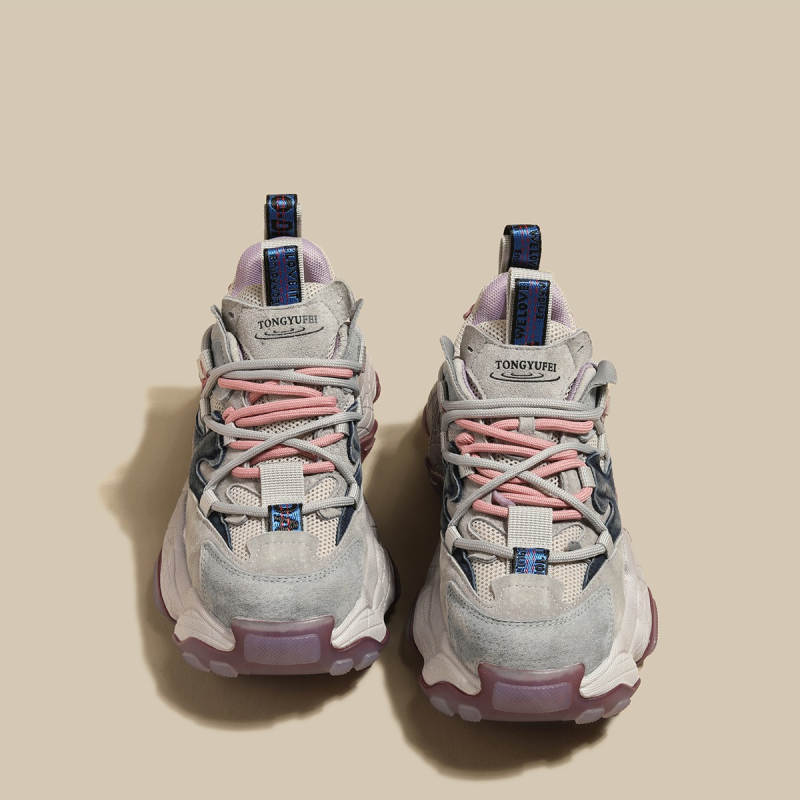 Guyun Ženske tenisice Dad Shoes – 6–8 cm klinasti pet, gornji dio od umjetne kože i tkanine, gumasti potplat, PU ulošak, mrežasta podstava, vezenje, svakodnevne sportske tenisice