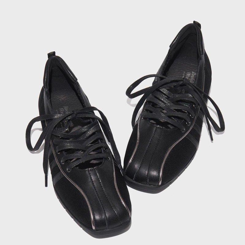 RICKYNEE Mary Jane versiune coreeană, vârf pătrat, partea superioară din microfibră, piele cu granulație corectată, toc mic 1–3 cm