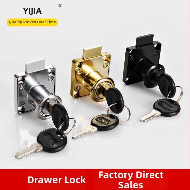 Κλειδαριά συρταριού γραφείου, κράμα ψευδάργύρου, μοντέλο CTS, για συρτάρια, μοντέρνο μινιμαλιστικό στυλ