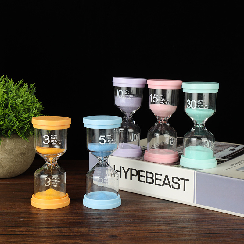 Ceas cu nisip pentru copii și studenți — gestionare timp 20/30/60 de minute, sticlă, stil simplu și modern, ornament suspendat