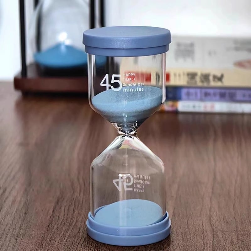 Pješčani sat — mjerač vremena za djecu i studente — 20/30/60 minuta upravljanja vremenom, staklo, jednostavan i moderan stil, viseća dekoracija