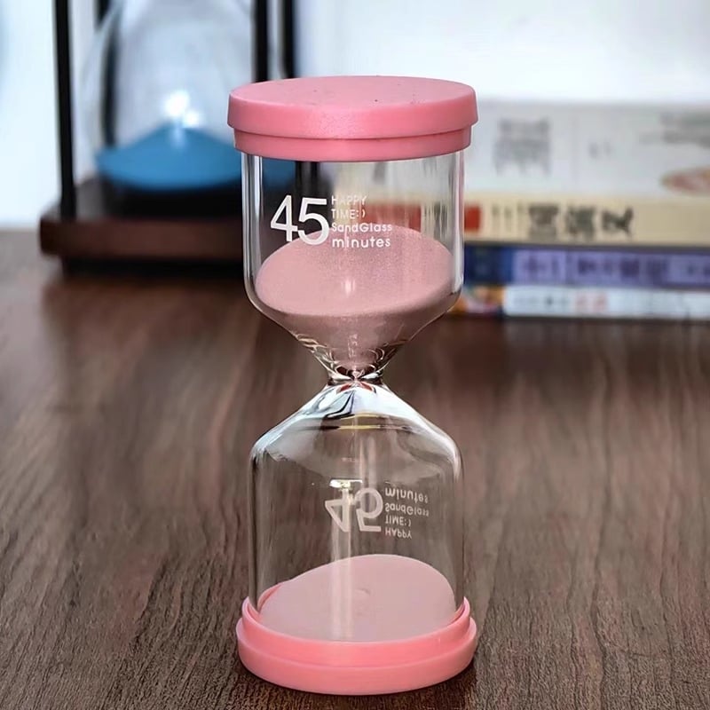 Pješčani sat — mjerač vremena za djecu i studente — 20/30/60 minuta upravljanja vremenom, staklo, jednostavan i moderan stil, viseća dekoracija