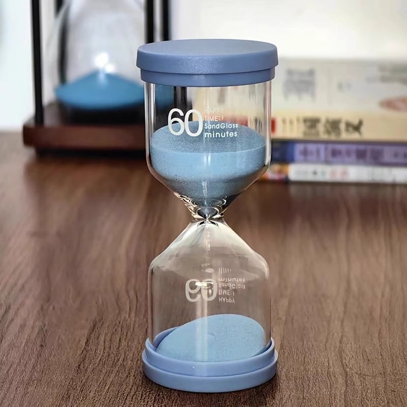 Pješčani sat — mjerač vremena za djecu i studente — 20/30/60 minuta upravljanja vremenom, staklo, jednostavan i moderan stil, viseća dekoracija