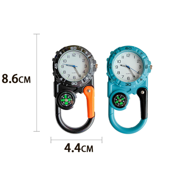Planinarski sat s kompasom, analogni kvarcni mehanizam, kućište od cinkovog legura, kopča od nehrđajućeg čelika, vodootpornost 10 m