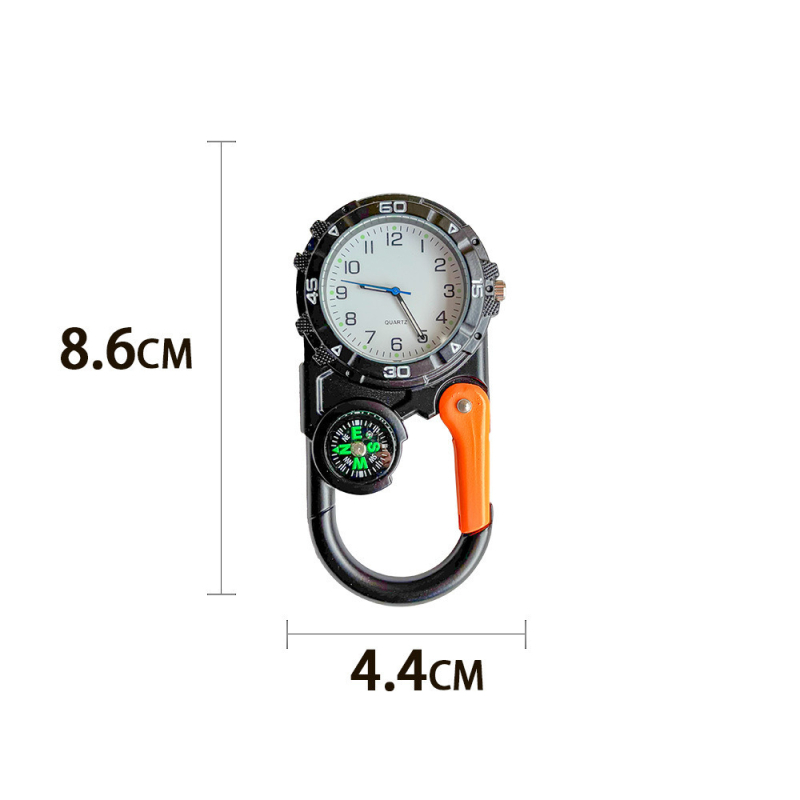 Planinarski sat s kompasom, analogni kvarcni mehanizam, kućište od cinkovog legura, kopča od nehrđajućeg čelika, vodootpornost 10 m