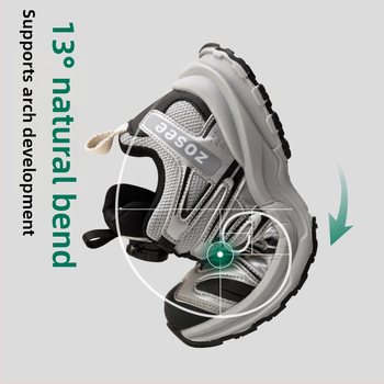 Zēnu pārgājienu kurpes bērniem – elpojošs sintētiskās ādas augšējais slānis, gumijas zole, āra skrējēju kurpes, 2025. gada pavasaris izlaišana