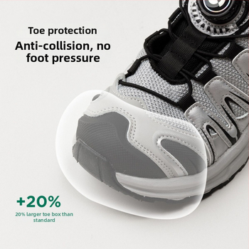 Zēnu pārgājienu kurpes bērniem – elpojošs sintētiskās ādas augšējais slānis, gumijas zole, āra skrējēju kurpes, 2025. gada pavasaris izlaišana