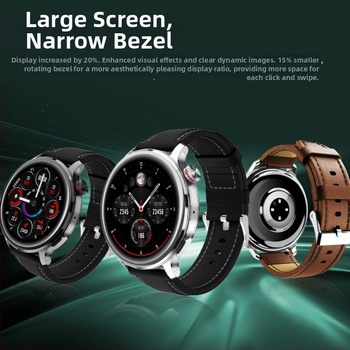 Išmanusis laikrodis Pro6 su AMOLED apskrito ekrano, itin ilga budėjimo trukmė, atsparus vandeniui, NFC, Bluetooth skambučiai, širdies ritmo ir deguonies monitoravimas