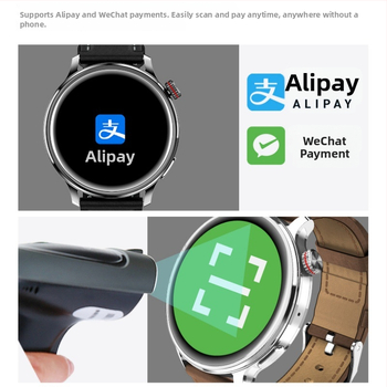 Išmanusis laikrodis Pro6 su AMOLED apskrito ekrano, itin ilga budėjimo trukmė, atsparus vandeniui, NFC, Bluetooth skambučiai, širdies ritmo ir deguonies monitoravimas