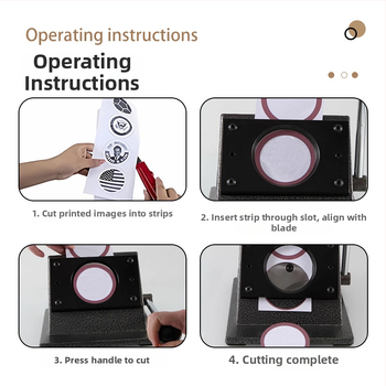 Embleemi lõikamismasin – lauakasutatav metallist lõikur embleemide valmistamiseks, ümmargune paberi lõikur, kaardilõikur