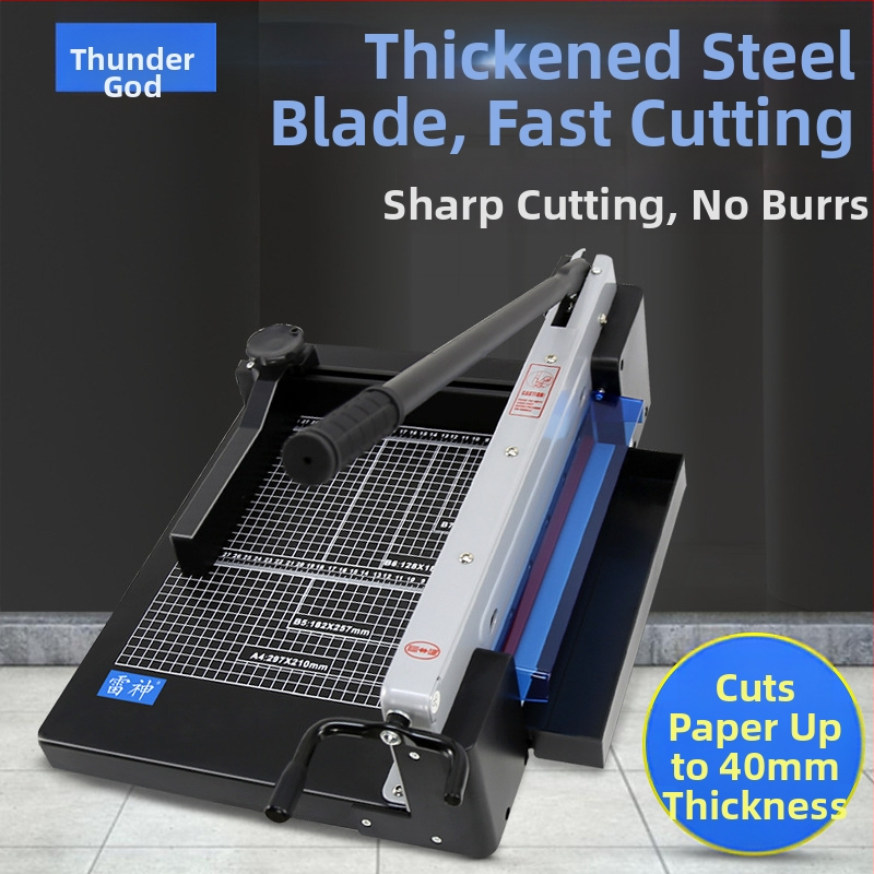 Thunder God 878 terasest raske käsi paberile lõikaja – fotopaberilõikur; maksimaalne lõike laius 315 mm, minimaalne lõike laius 40 mm, lõike paksus 40 mm
