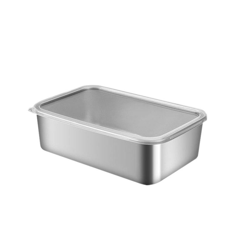 Cutie pentru păstrarea prospețimii din oțel inoxidabil 316, clasă alimentară, dreptunghiulară, cu capac etanș, 1–2 L