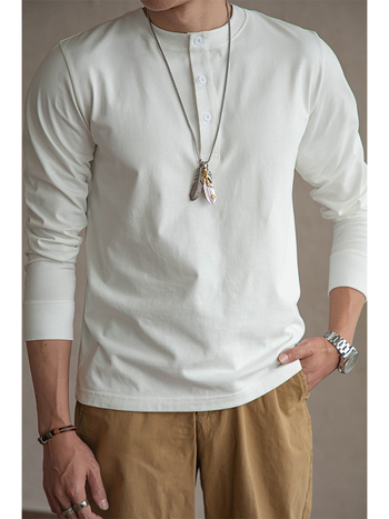 Тениска свободна кройка с дълъг ръкав, кръгла яка, полиестер, солиден модел