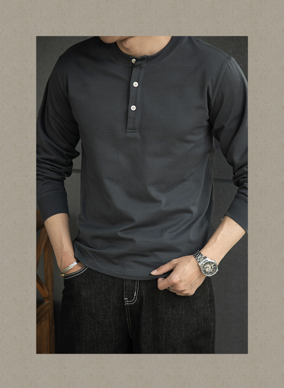 Тениска свободна кройка с дълъг ръкав, кръгла яка, полиестер, солиден модел