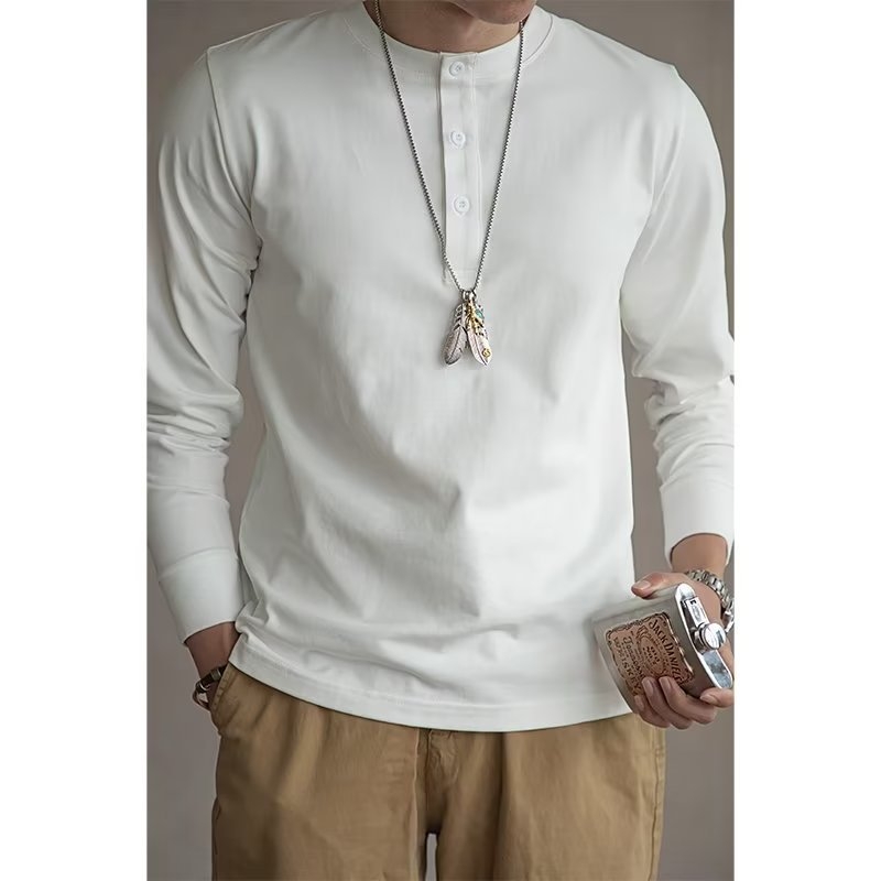 Тениска свободна кройка с дълъг ръкав, кръгла яка, полиестер, солиден модел