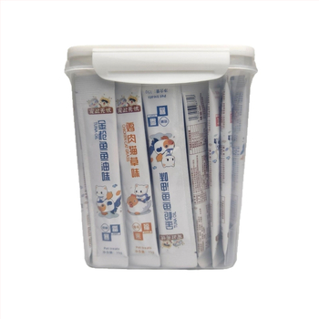 Plastikinė kvadratinė laikymo dėžė maistui ir grūdams, sluoksniuojama, talpa 501–800 ml