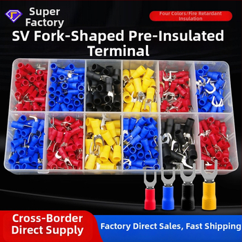 SV terminálový súbor s boxom – typ vidličky, predizolované crimp terminály, profesionálne použitie