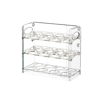 Стойка за яйца за страничната врата на хладилника — PET материал, хранителен клас, обратим дизайн, преносим кухненски органайзер с дренаж