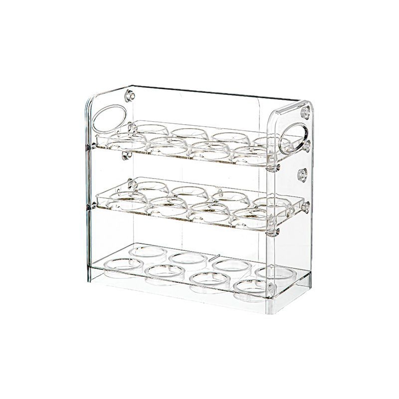 Стойка за яйца за страничната врата на хладилника — PET материал, хранителен клас, обратим дизайн, преносим кухненски органайзер с дренаж