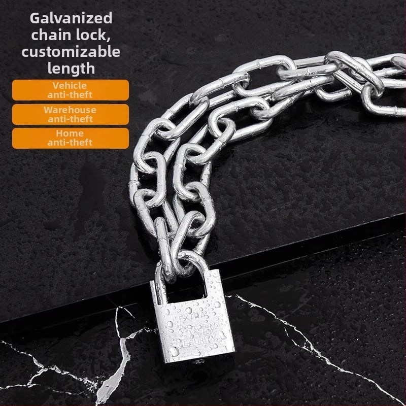 Tankus ir išplėstas anti‑vagystės grandinės užraktas tricikliams, dviračiams, elektriniams dviračiams ir elektriniams paspirtukams