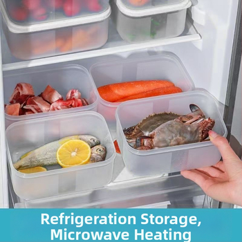 PP maisto laikymo dėžutė, skaidri, nešiojama, mikrobangų krosnelės saugi, šaldymui ir šaldytuvui