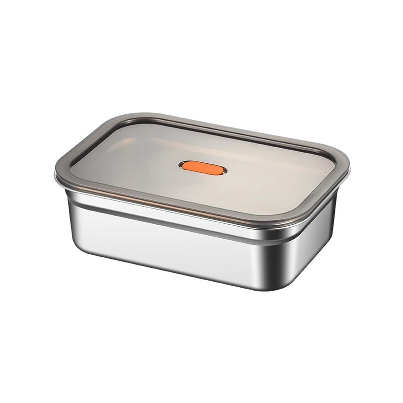 Kutija za ručak od nehrđajućeg čelika s brtvom poklopcem, pravokutna, kapacitet preko 5 L, kutija za čuvanje hrane