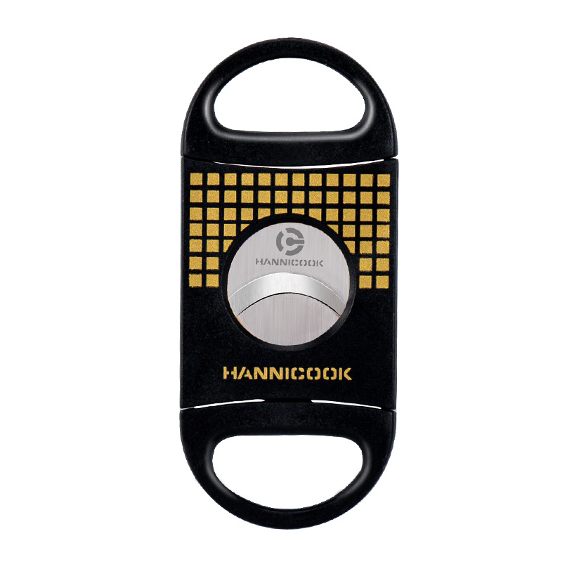 HANNICOOK Cigarešu instrumentu komplekts: nerūsējošā tērauda V formas griezējs, plakanais griezējs cigārām, cigarešu urbjmašīna, pelnu trauks