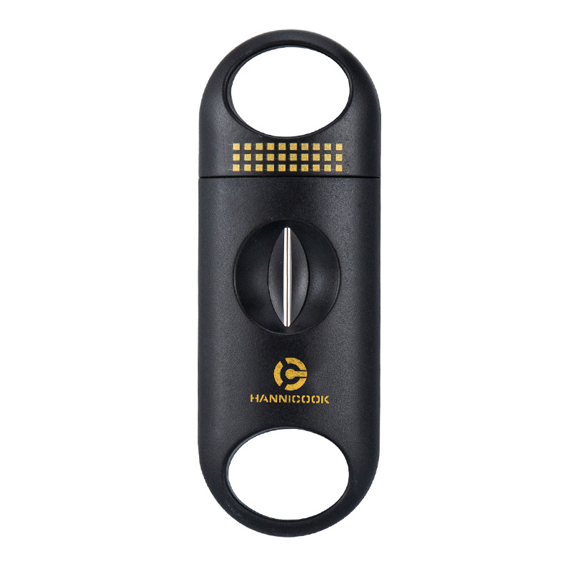 HANNICOOK Cigarešu instrumentu komplekts: nerūsējošā tērauda V formas griezējs, plakanais griezējs cigārām, cigarešu urbjmašīna, pelnu trauks