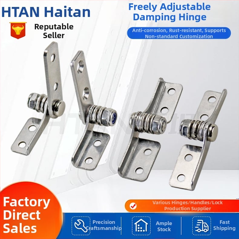 Csillapító csuklópánt állítható nyomatékkal és tetszőleges leállással, rozsdamentes acélból