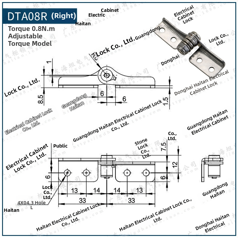 Csillapító csuklópánt állítható nyomatékkal és tetszőleges leállással, rozsdamentes acélból