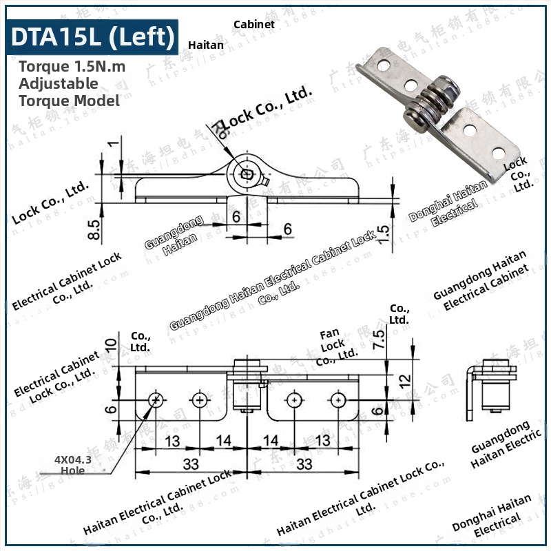 Csillapító csuklópánt állítható nyomatékkal és tetszőleges leállással, rozsdamentes acélból