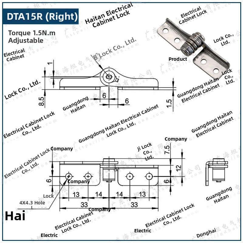 Csillapító csuklópánt állítható nyomatékkal és tetszőleges leállással, rozsdamentes acélból