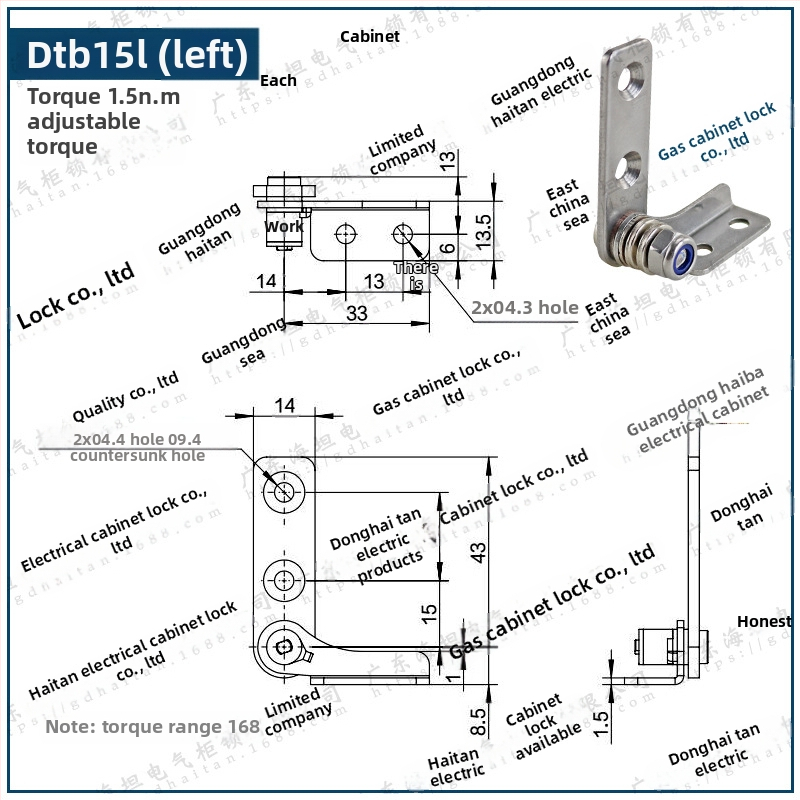 Csillapító csuklópánt állítható nyomatékkal és tetszőleges leállással, rozsdamentes acélból