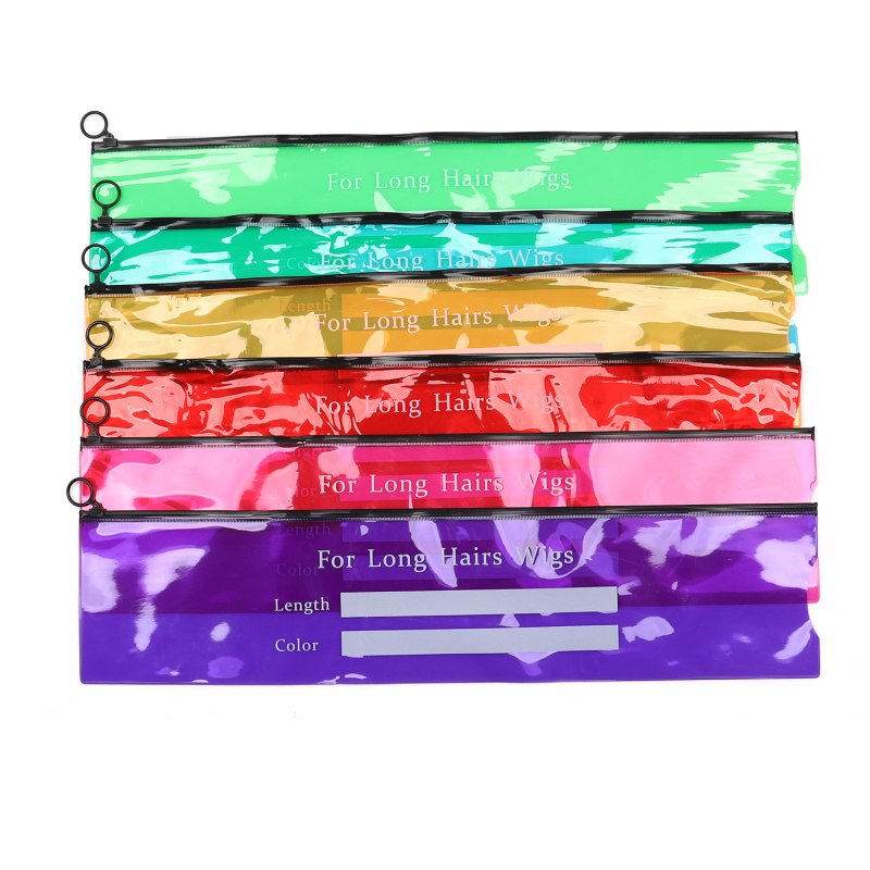 Geantă de depozitare pentru peruci din PVC, protecție împotriva prafului, cu cârlig de agățare