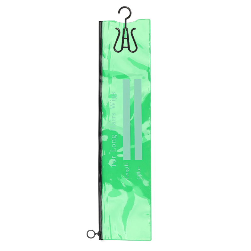 Geantă de depozitare pentru peruci din PVC, protecție împotriva prafului, cu cârlig de agățare