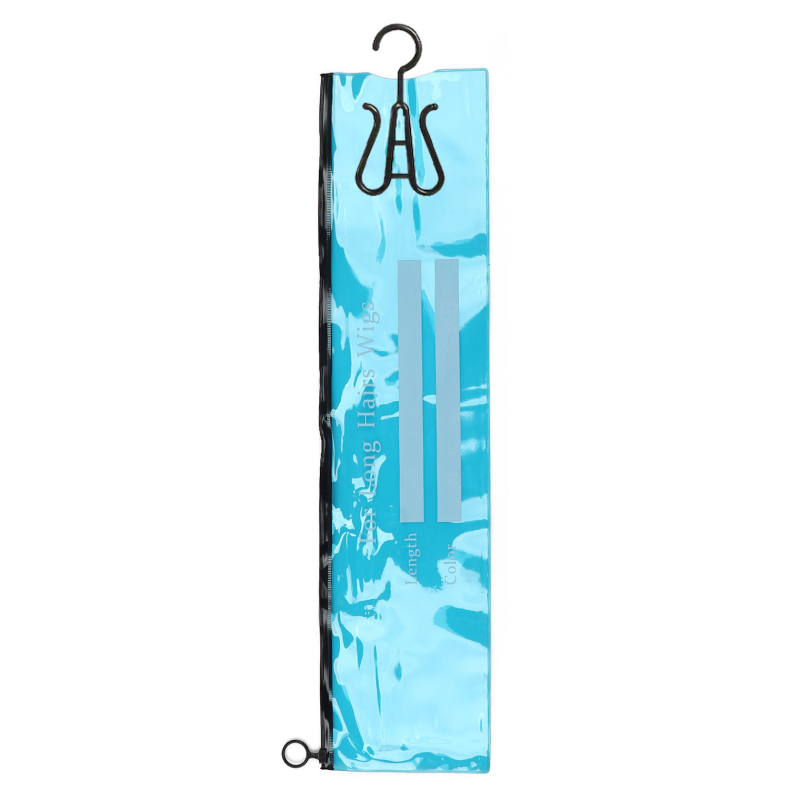 Geantă de depozitare pentru peruci din PVC, protecție împotriva prafului, cu cârlig de agățare