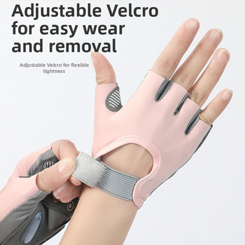 Puspirkstu velosipēdu cimdi, neslīdoši, piemēroti braukšanai un fitnesam, Materiāli: SBR diving materiāls, kombinēta auduma, poliesters