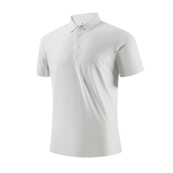 Ljetna poslovna polo majica – brzo sušeća, najlon mješavina, slim fit, stojeći ovratnik s detaljem koláže