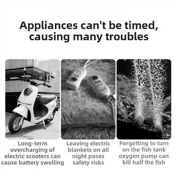 Delip Laikmačio kištukinis lizdas vandens siurbliui ir elektriniam transportui – CCC sertifikuotas, laikmačio funkcija