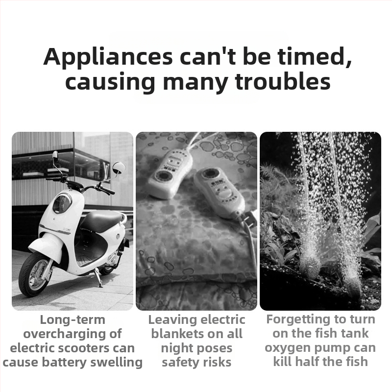 Delip Laikmačio kištukinis lizdas vandens siurbliui ir elektriniam transportui – CCC sertifikuotas, laikmačio funkcija