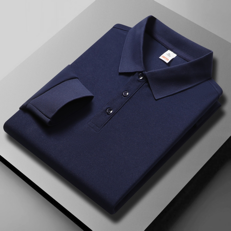 Polo majica sa dugim rukavima, poliester, bez nabora, jesen